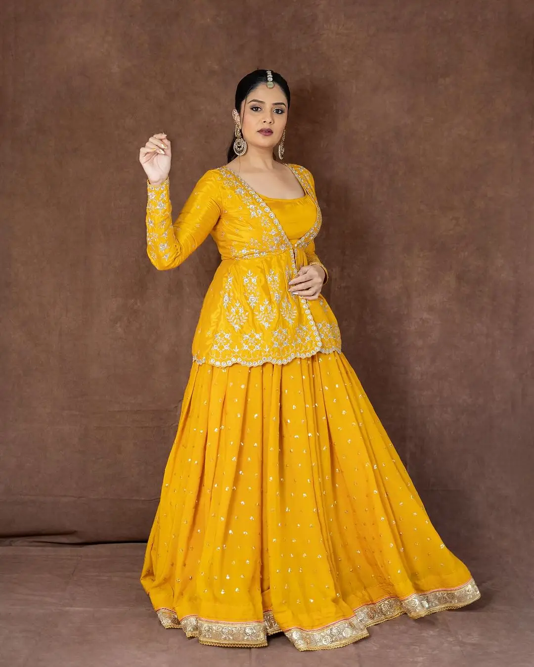 ETV Actress Sreemukhi in Yellow Gown